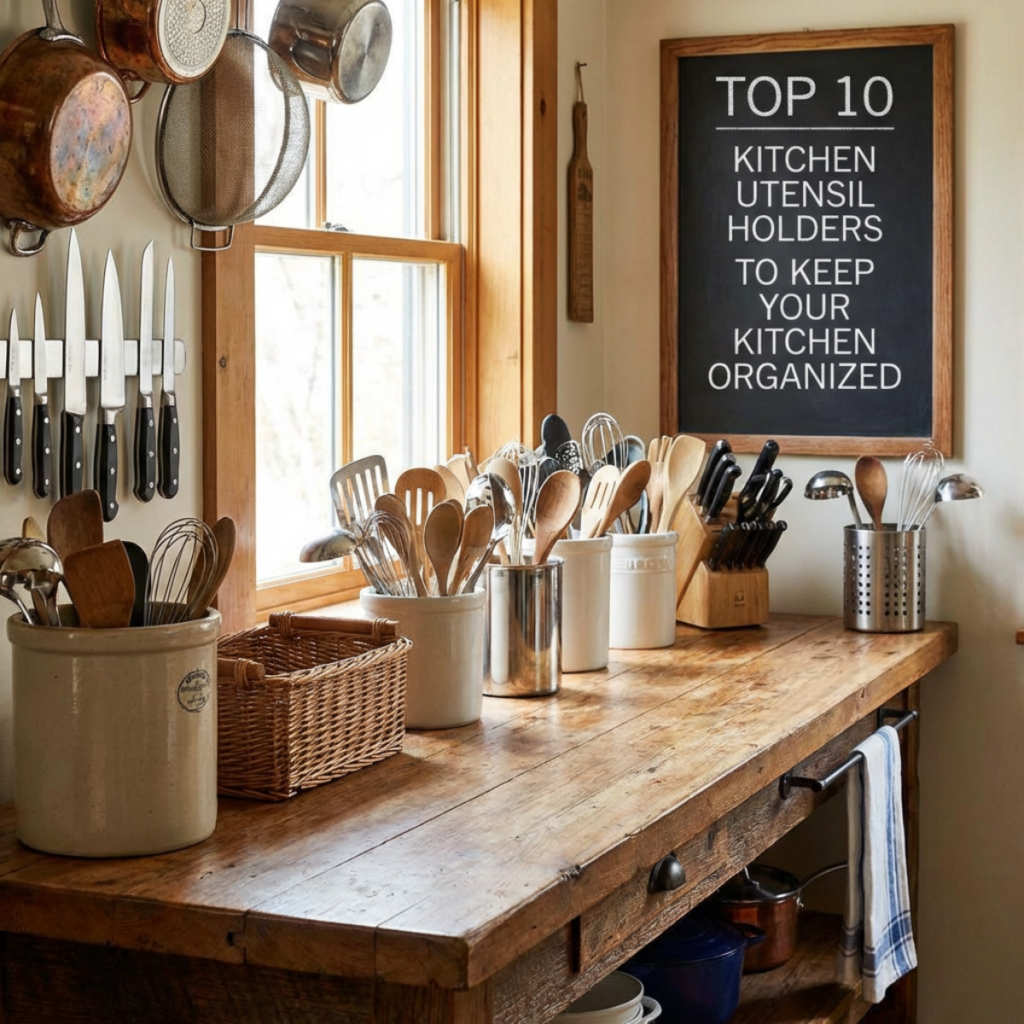 Top 10 Kitchen Utensil Holders to Keep Your Kitchen Organized