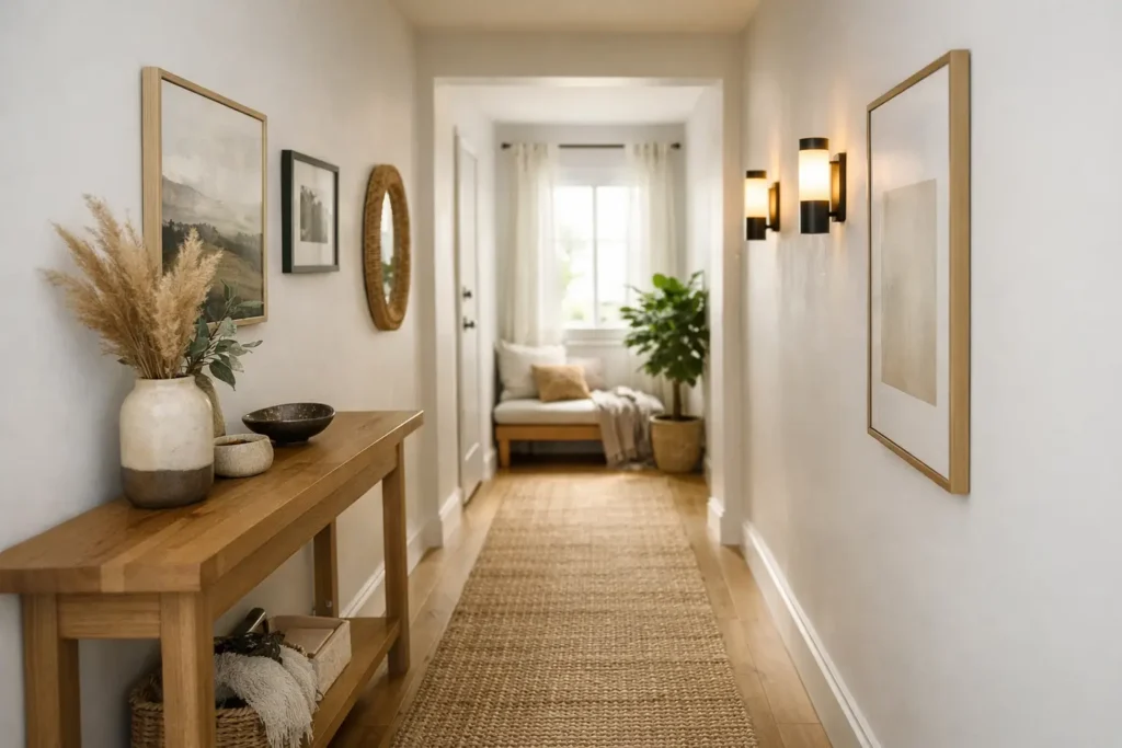 How to Style a Narrow Hallway Without Closing It In